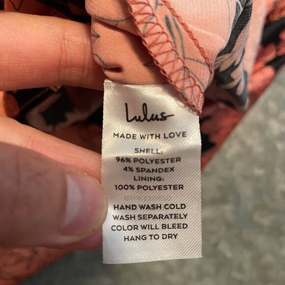 NWT Lulus Tea Gardens Rusty Rose Floral Print Satin Maxi Dress XS Coral Pink - Picture 8 of 16